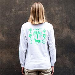 LSHTM Long Sleeve T-Shirt - Green Print